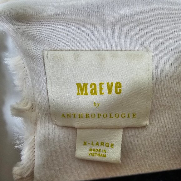 Maeve By Anthropologie Faux Fur Soft Lined Womens XL Short Sleeve Pullover Top - Picture 5 of 10